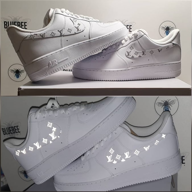 Custom AF 1s Shoes with LV Logo-oicustom