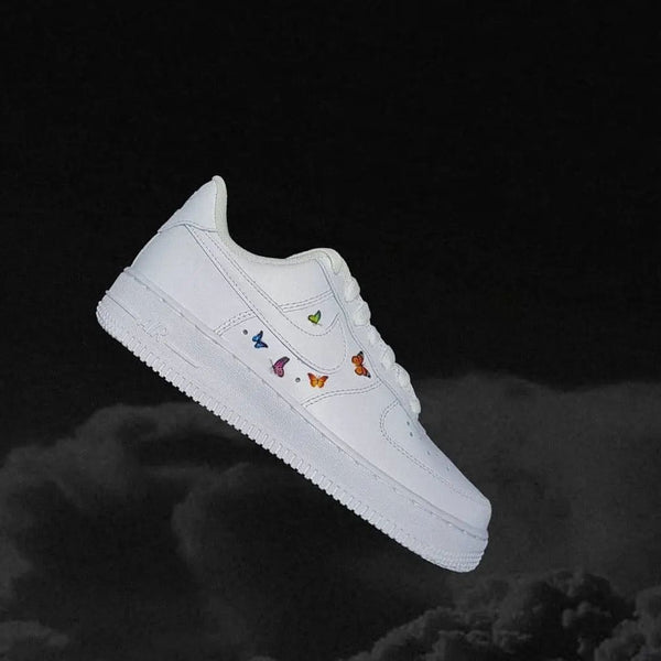 Custom AF 1s Shoes with Multicolored Butterflies-oicustom