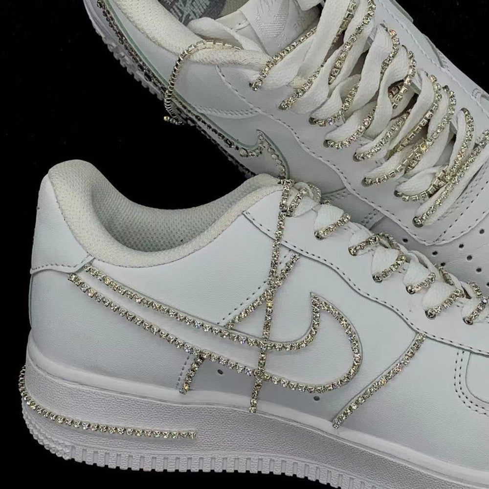 Custom AF 1s Shoes with Rhinestone Design-oicustom