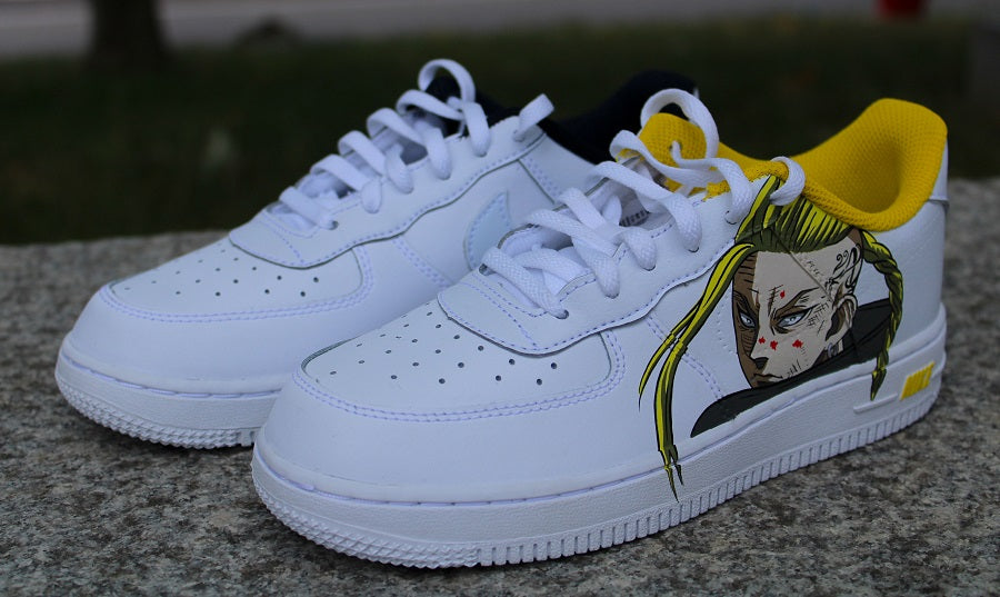 Custom AF 1s Shoes Yellow Anime Character Design-oicustom