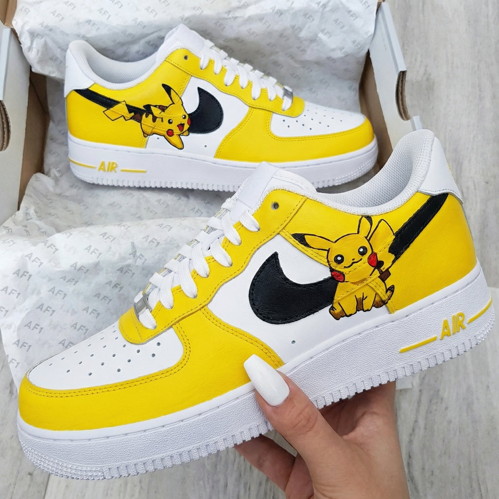 Custom AF 1s Shoes Yellow Pikachu-oicustom