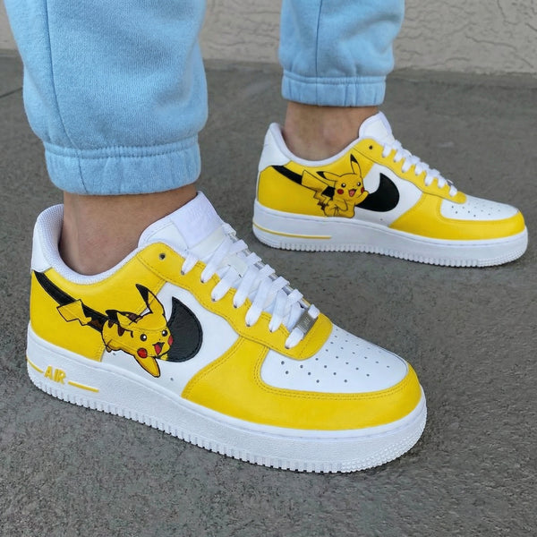 Custom AF 1s Shoes Yellow Pikachu-oicustom
