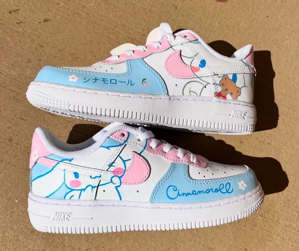 Custom Air Force 1 Baby Blue Pink Cinnamoroll Design-oicustom