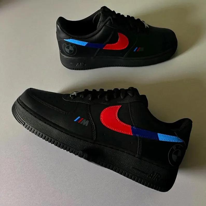 Custom Air Force 1 Black BMW Logo-oicustom