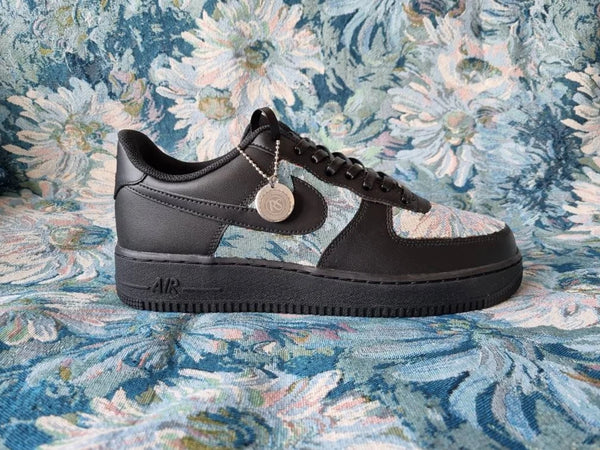 Custom Air Force 1 Black Floral Pattern-oicustom