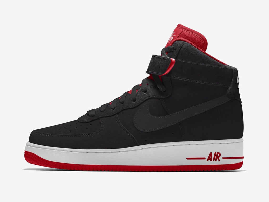 Custom Air Force 1 Black Red Trim-oicustom