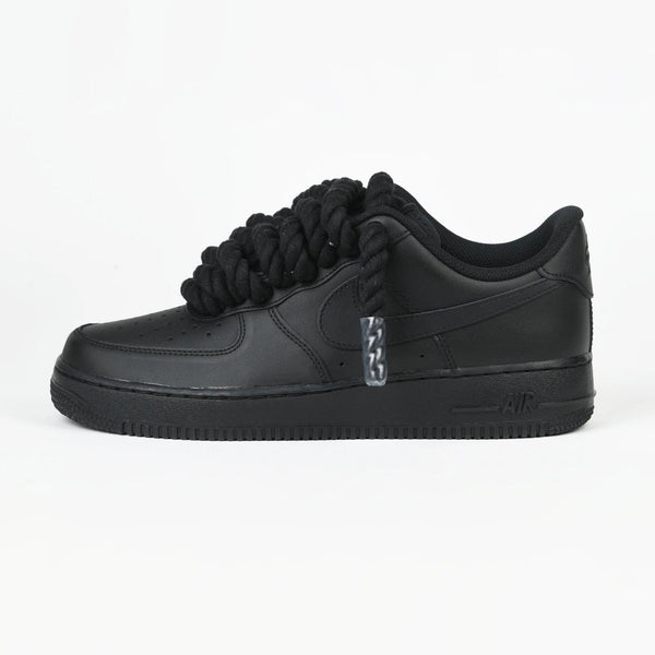 Custom Air Force 1 Black Rope Design-oicustom