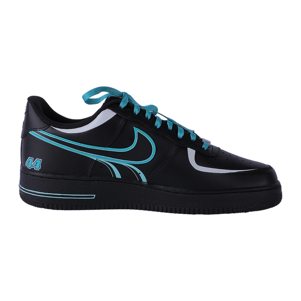 Custom Air Force 1 Black Teal Racing - Helmet Pattern-oicustom