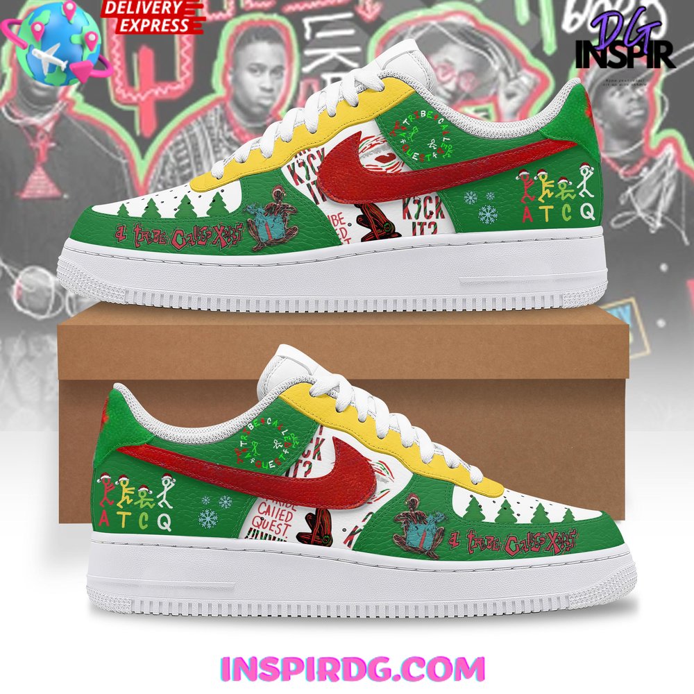 Custom Air Force 1 Green Yellow Red With Graffiti Patterns-oicustom