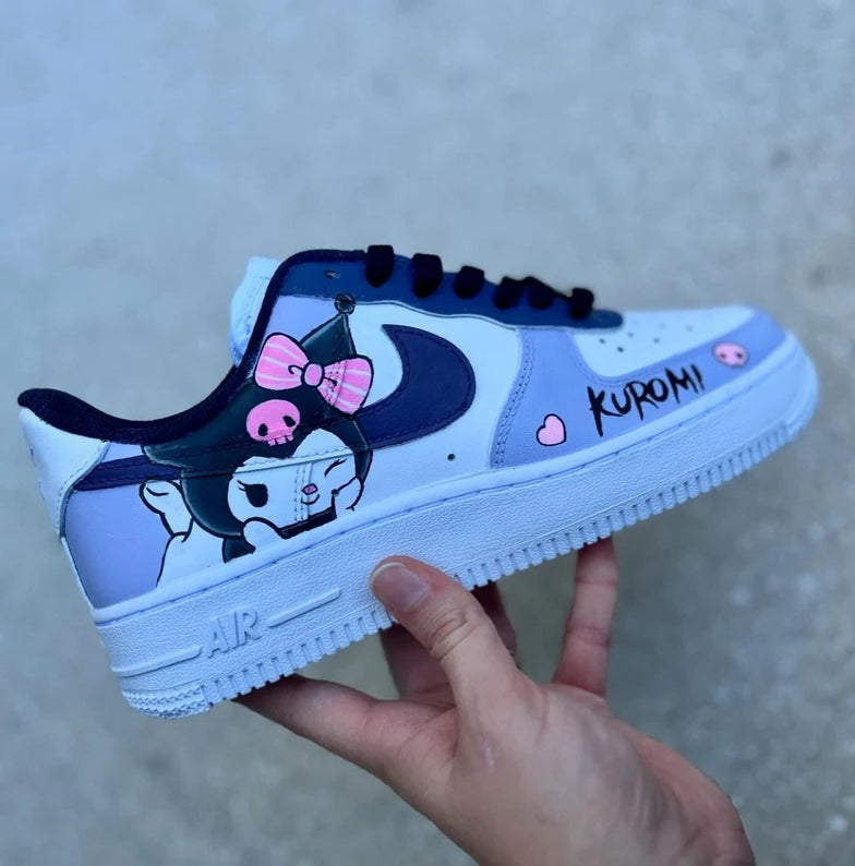 Custom Air Force 1 Light Purple Kuromi Design-oicustom