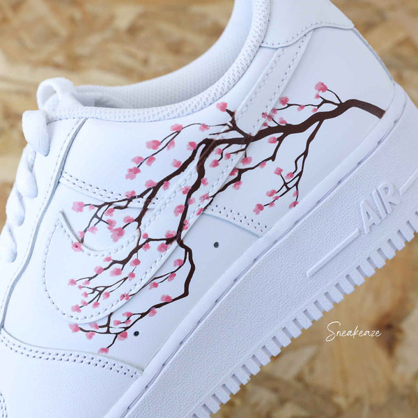 Custom Air Force 1 Pink Cherry Blossom Design-oicustom