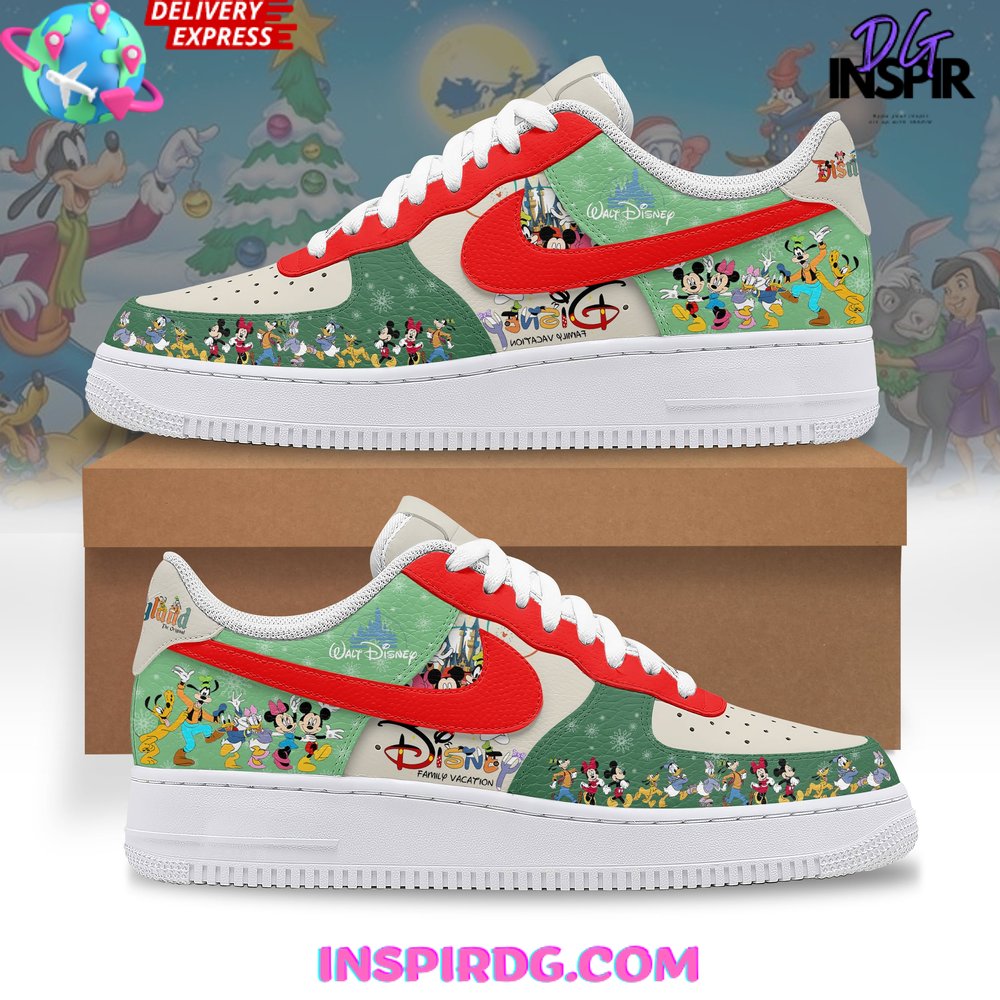 Custom Air Force 1 Red Green Cartoon Characters-oicustom