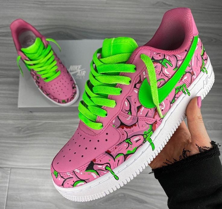 Custom Air Force 1 Shoes Baby Pink with Cherry Pattern-oicustom