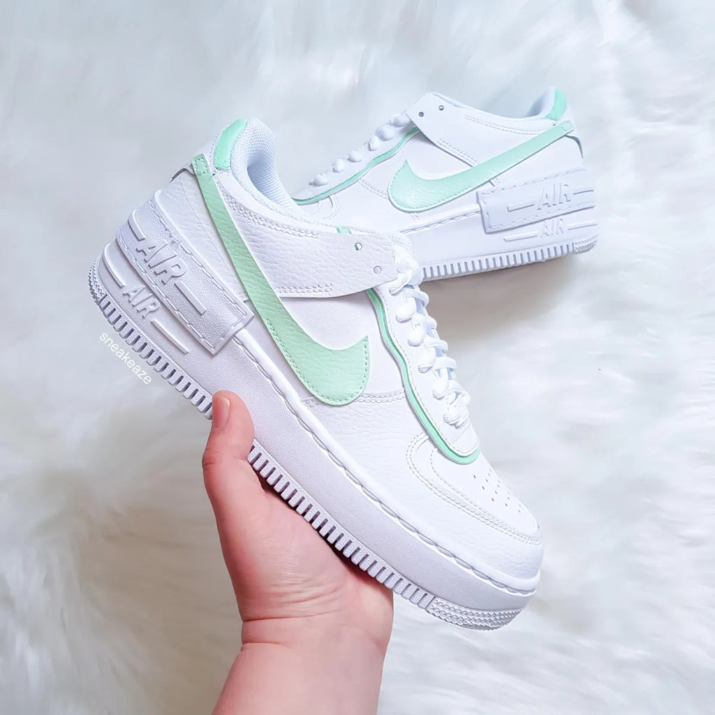 Custom Air Force 1 Shoes Mint Green Accents-oicustom