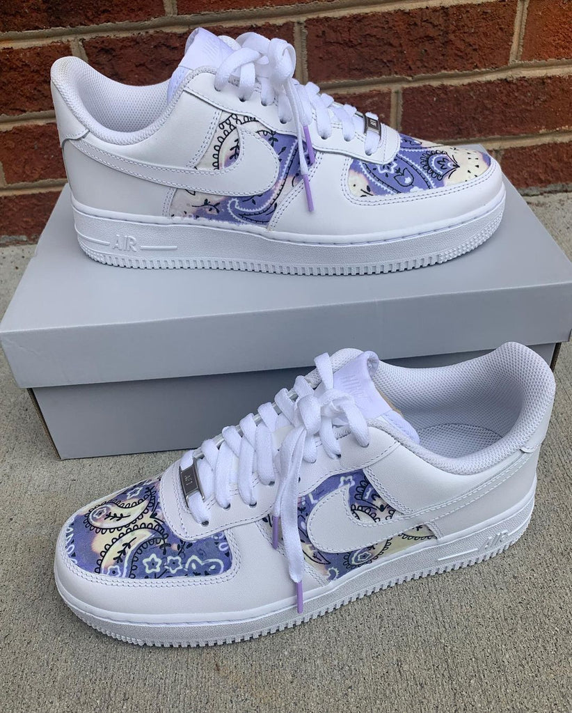 Custom Air Force 1 Shoes with Paisley Pattern-oicustom