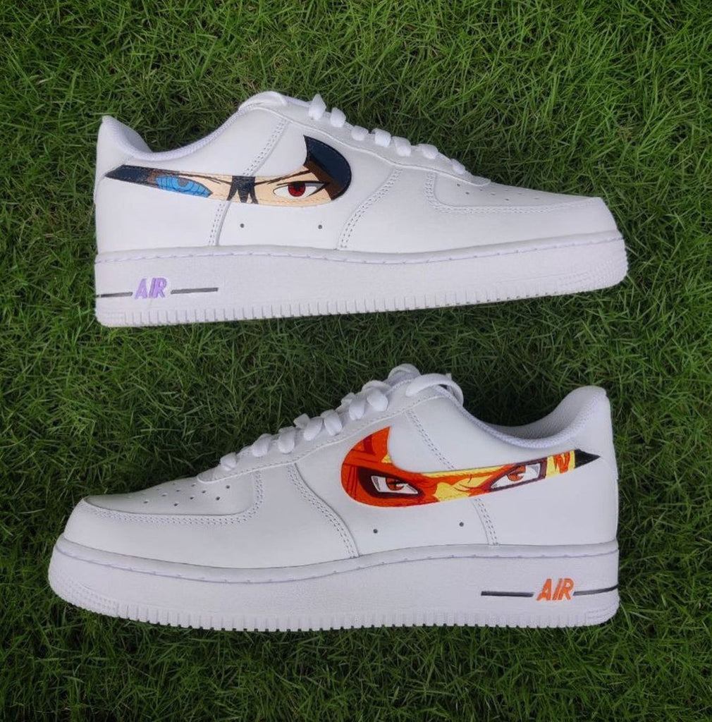 Custom Air Force 1 White Anime Eyes Design-oicustom