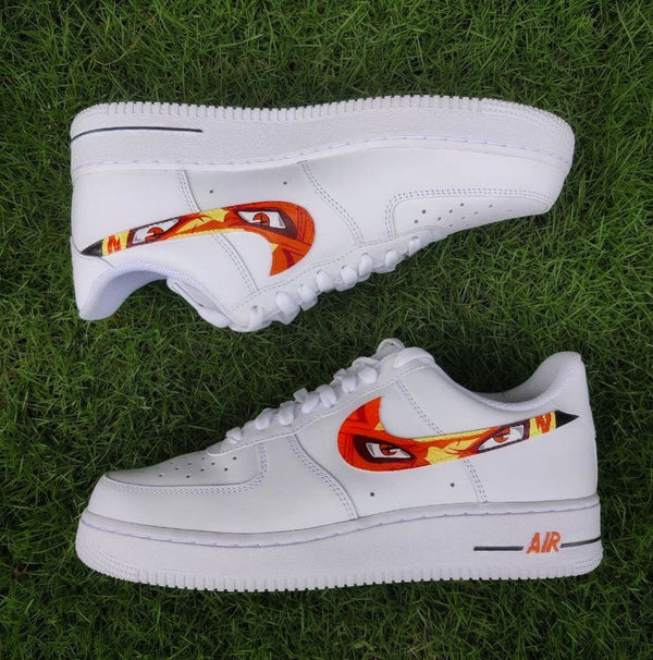 Custom Air Force 1 White Anime Eyes Design-oicustom