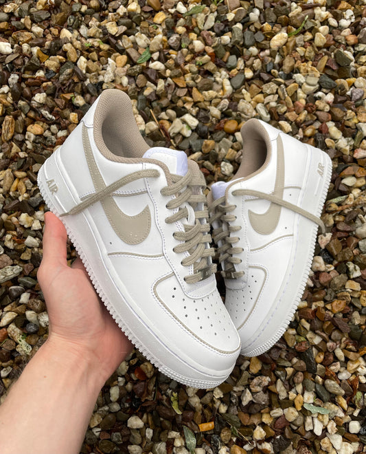 Custom Air Force 1 White Beige Trim-oicustom