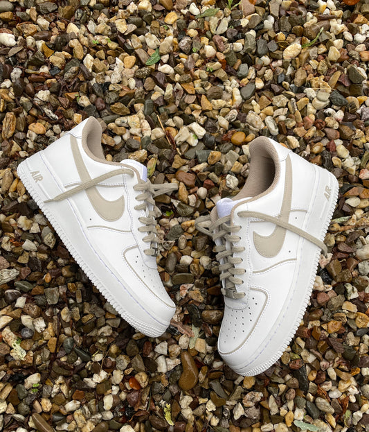 Custom Air Force 1 White Beige Trim-oicustom