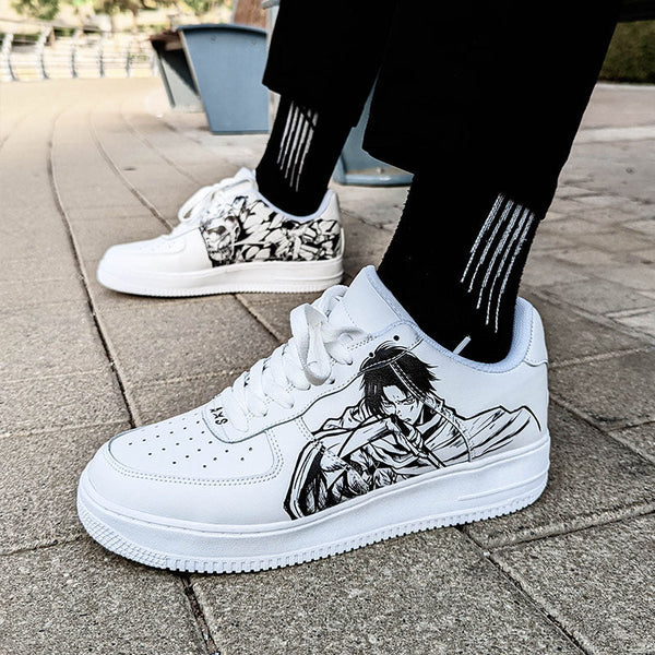 Custom Air Force 1 White Black Anime Pattern-oicustom