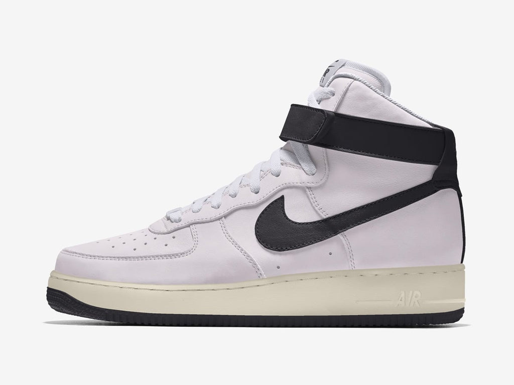 Custom Air Force 1 White Black Swoosh Strap-oicustom