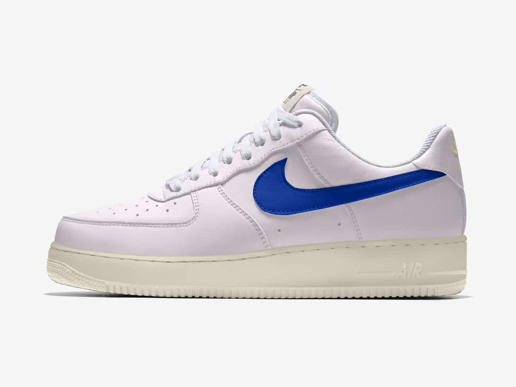 Custom Air Force 1 White Blue Swoosh-oicustom