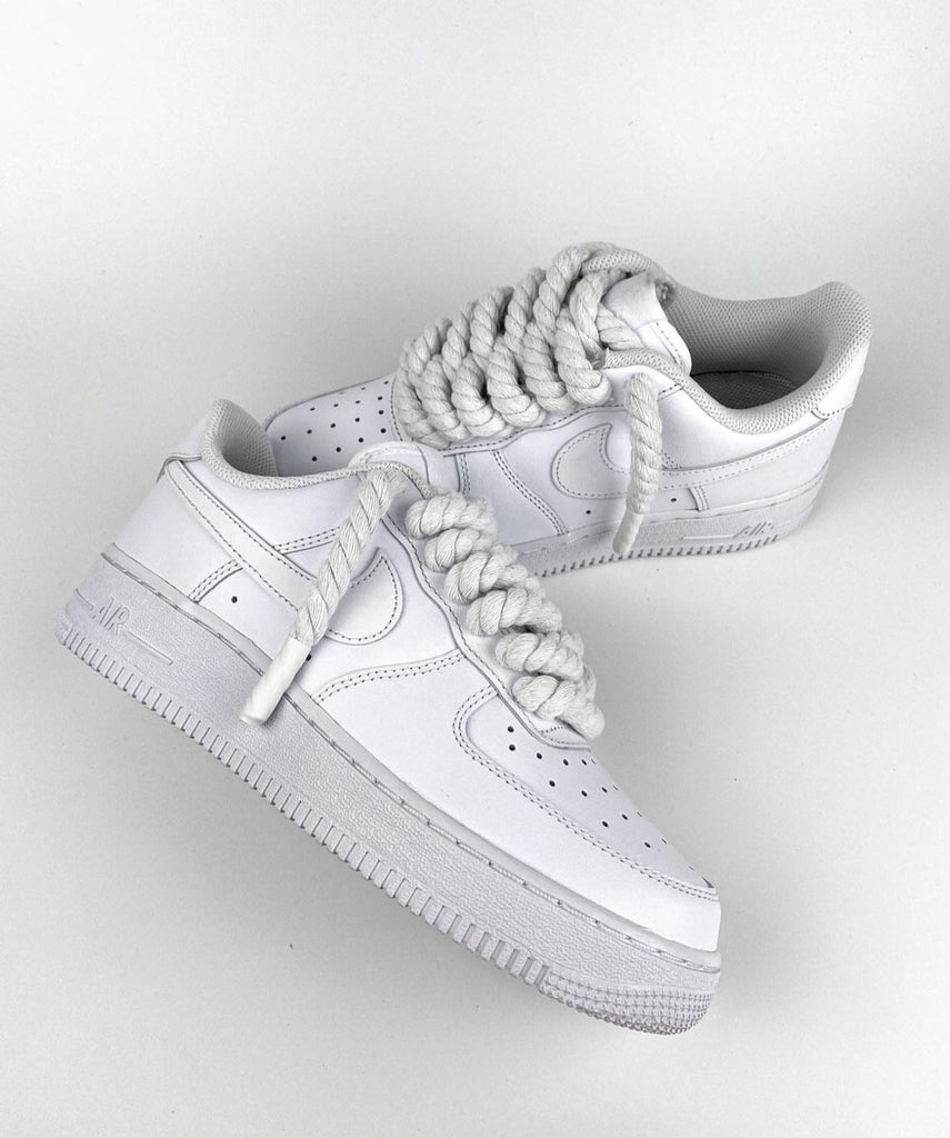 Custom Air Force 1 White Braided Laces-oicustom
