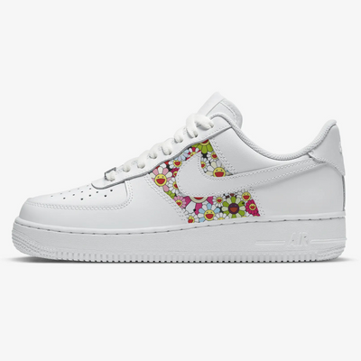 Custom Air Force 1 White Colorful Floral Pattern-oicustom