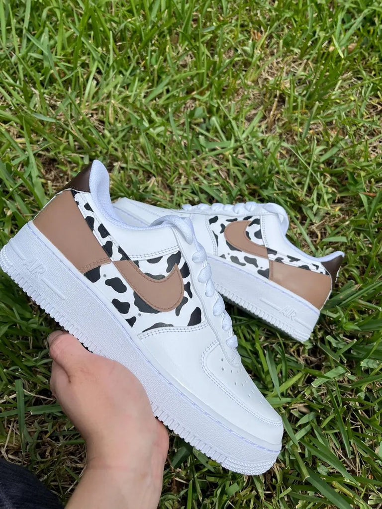 Custom Air Force 1 White Cow Print-oicustom