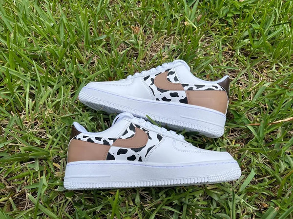 Custom Air Force 1 White Cow Print-oicustom