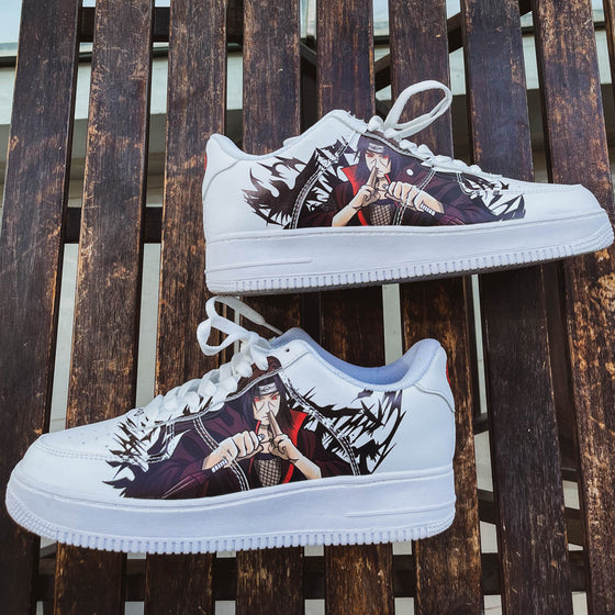 Custom Air Force 1 White Dark Brown Naruto Design-oicustom