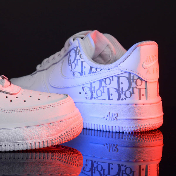 Custom Air Force 1 White Dior Logo-oicustom