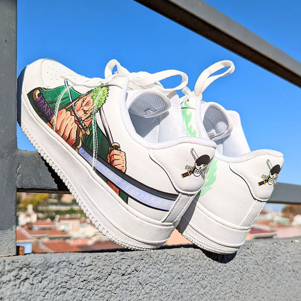 Custom Air Force 1 White One Piece Theme And Green Dragon-oicustom