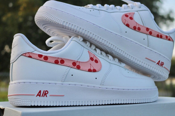 Custom Air Force 1 White Pink Cherry Pattern-oicustom