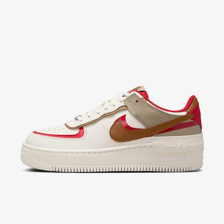 Custom Air Force 1 White Red Brown Shadow-oicustom