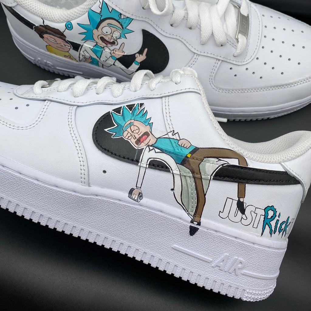Custom Air Force 1 White Rick And Morty Theme-oicustom