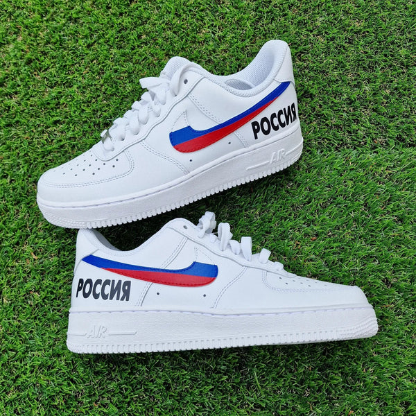 Custom Air Force 1 White Russia Flag Swoosh-oicustom