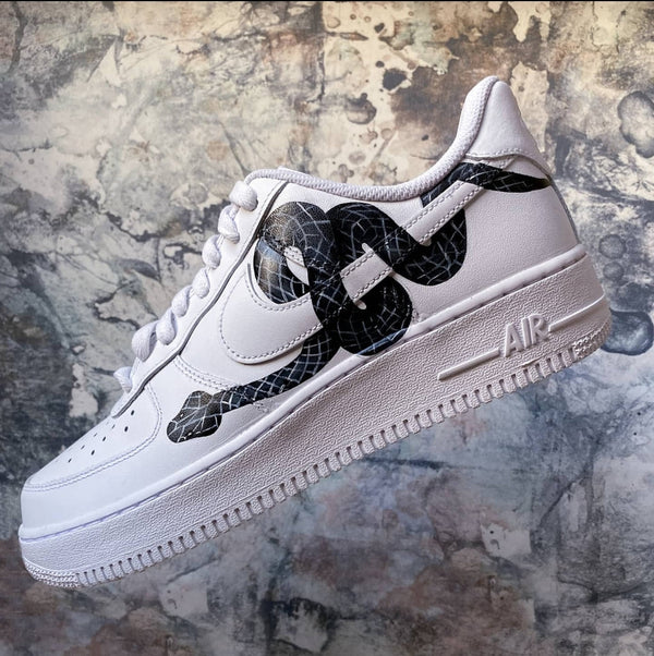 Custom Air Force 1 White Snake Pattern-oicustom