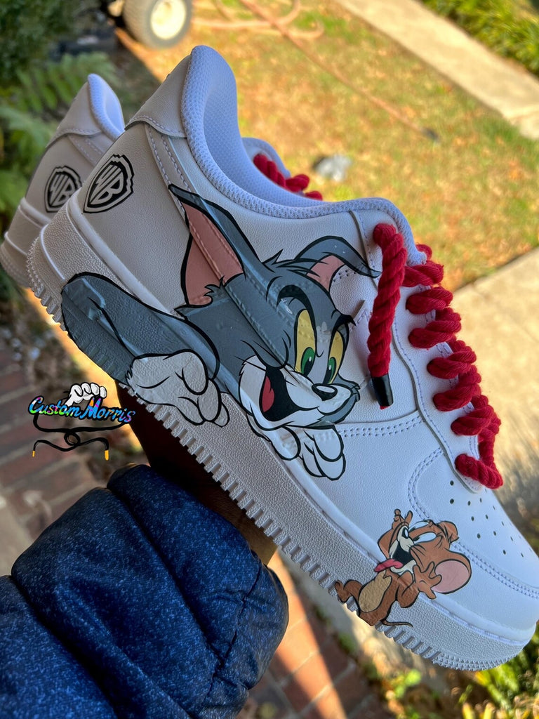 Custom Air Force 1 White Tom And Jerry Design-oicustom