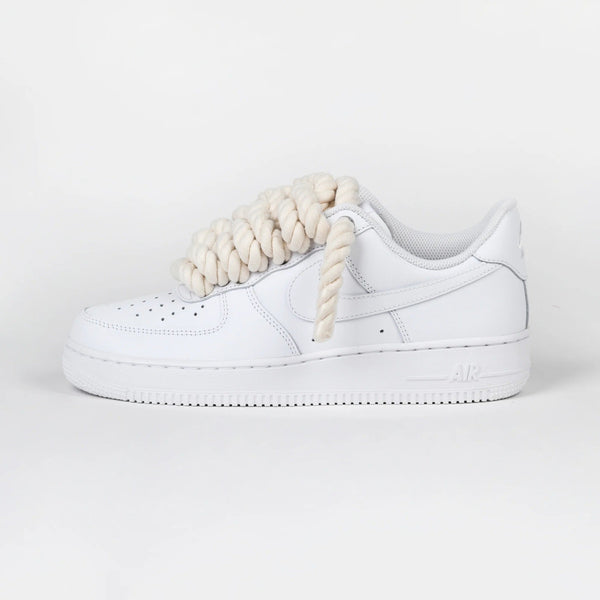 Custom Air Force 1 White With Beige Rope-oicustom