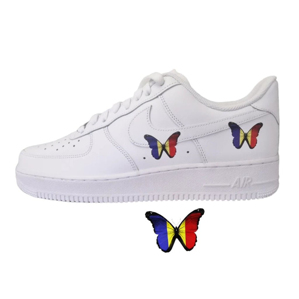 Custom Air Force 1 White With Butterflies-oicustom