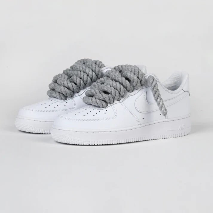 Custom Air Force 1 White With Grey Rope-oicustom