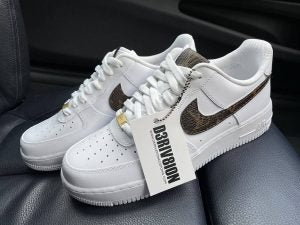 Custom Air Force 1 White With Leopard Print-oicustom