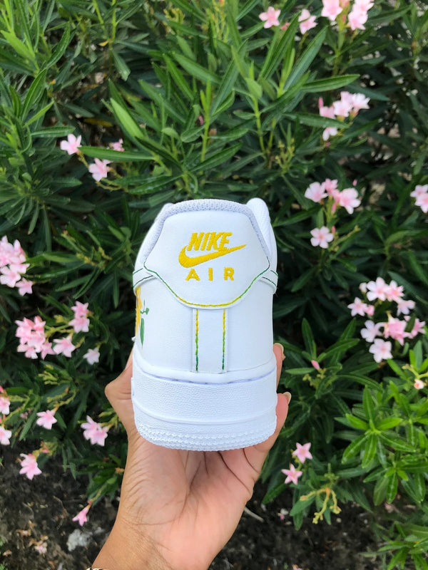 Custom Air Force 1 White Yellow Sunflower-oicustom
