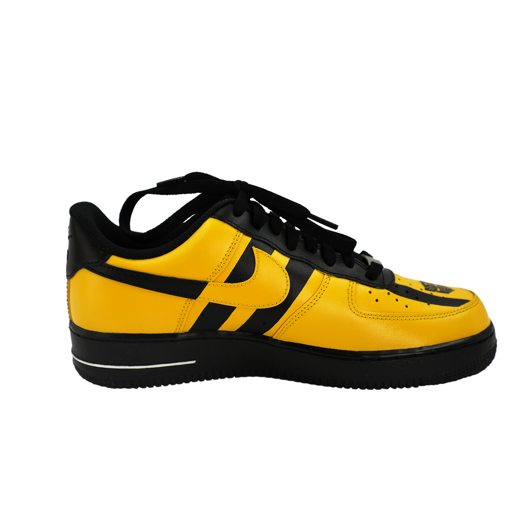 Custom Air Force 1 Yellow Black Stripes-oicustom