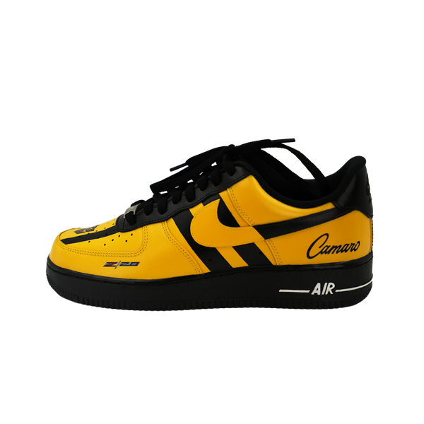 Custom Air Force 1 Yellow Black Stripes-oicustom