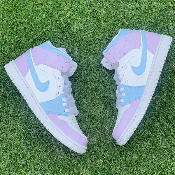 Custom Air Jordan 1 Baby Blue Purple Colorblock-oicustom