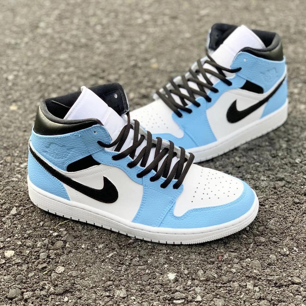 Custom Air Jordan 1 Baby Blue White-oicustom