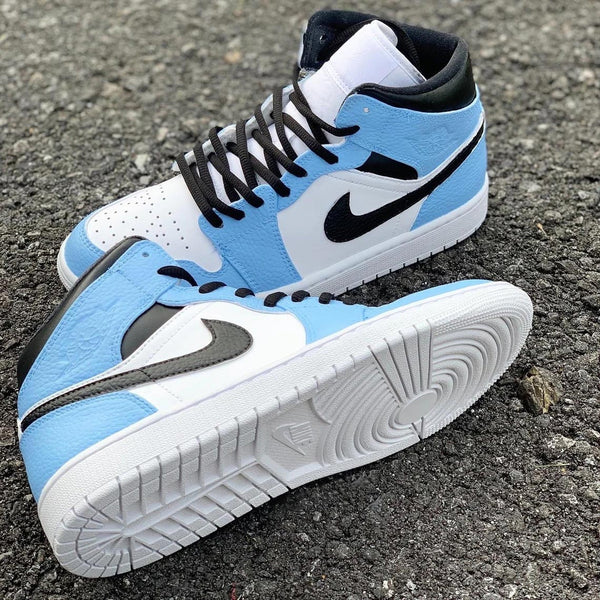 Custom Air Jordan 1 Baby Blue White-oicustom