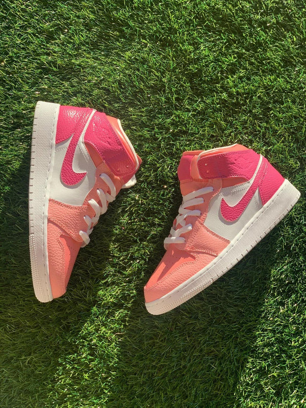 Custom Air Jordan 1 Baby Pink Magenta Design-oicustom